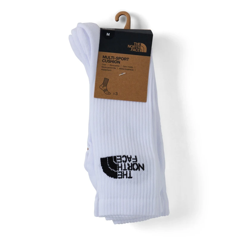 Image of The North Face Mens Multi-Sport Cushion Crew Socks 3 Pack TNF White male L 9.5-11.5