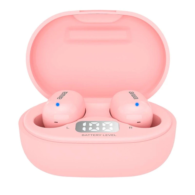 Image of Aiwa Aiwa EBTW-150 Dot Pods Wireless Headphones in Pink Pink One Size Unisex 8435256897463