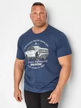 Image of BadRhino Stateside Motor Supplies T-Shirt, Grey, Size 3XL, Men