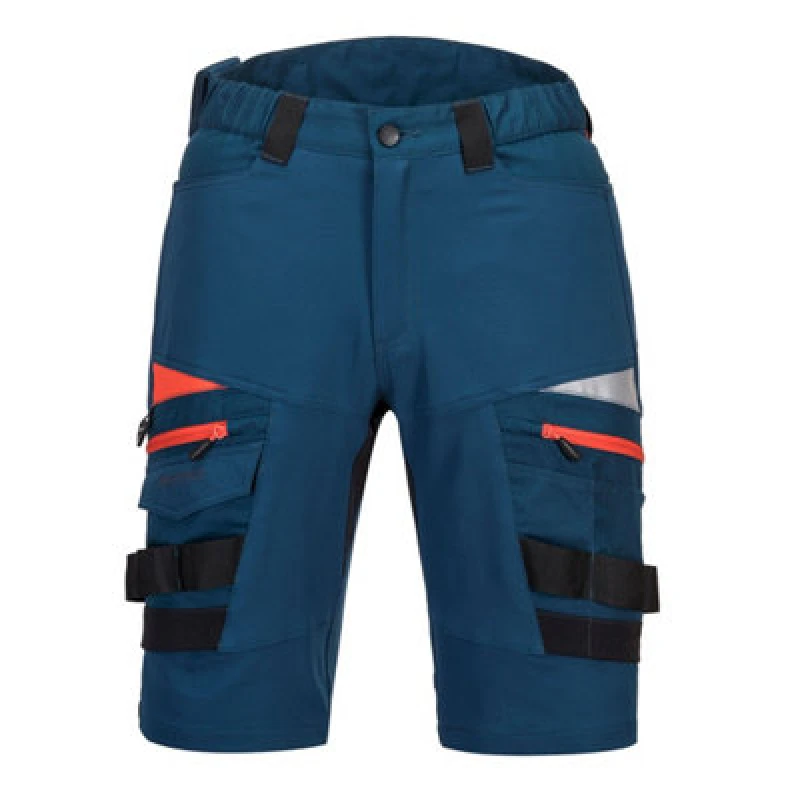 Image of Portwest DX4 Mens Detachable Holster Pocket Shorts DX444MBR26 Colour: Metro Blue