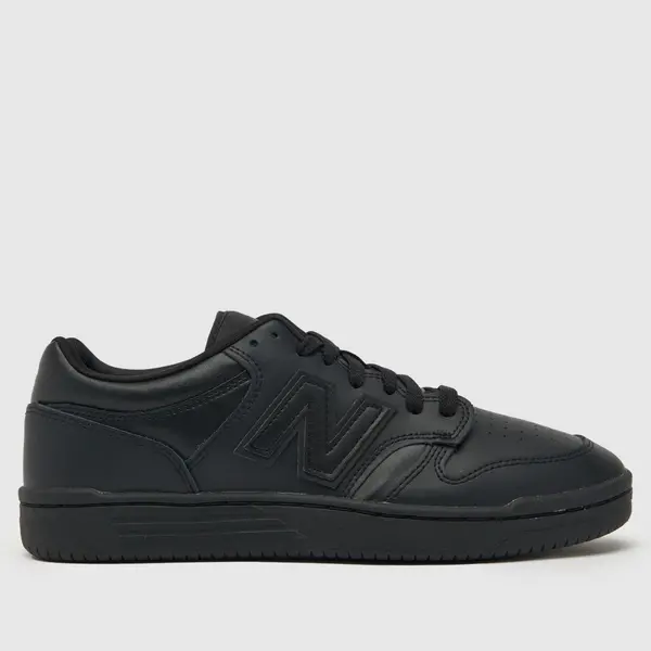 Image of New Balance Black 480 Lace Up Trainers Black Female 6 198157UK
