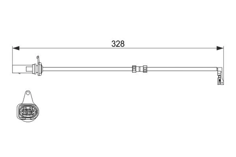 Image of Brake pad wear sensor Bosch 1 987 473 623