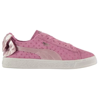 Puma Suede Dot Bow Childrens Trainers - Orchid-Winsome