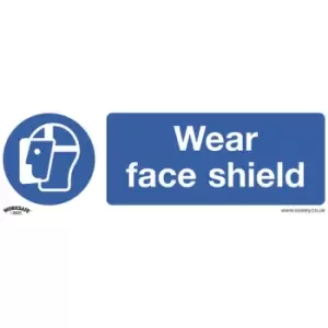 image of Worksafe SS55P10 Safety Sign Wear Face Shield - Rigid Plastic - PK10