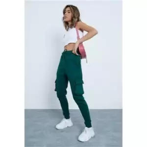 Image of I Saw It First Bottle Green 2 Pocket Cargo Joggers - Green