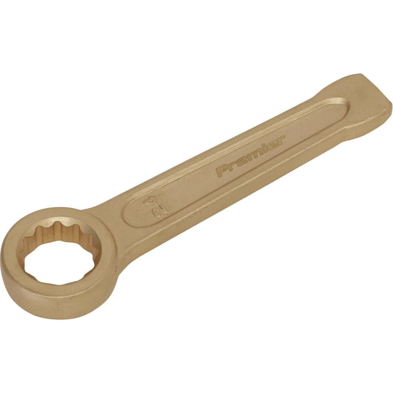 Image of Loops 24mm Ring End Slogging Spanner - Non-Sparking - Short Profile Striking End Multi