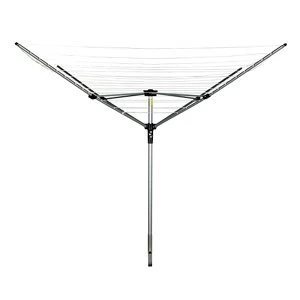 image of Vileda 4 Arm Black silver effect Rotary airer 50m