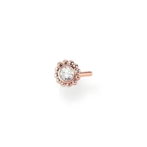 Image of THOMAS SABO Rose Gold Plated Flower Single Ear Stud