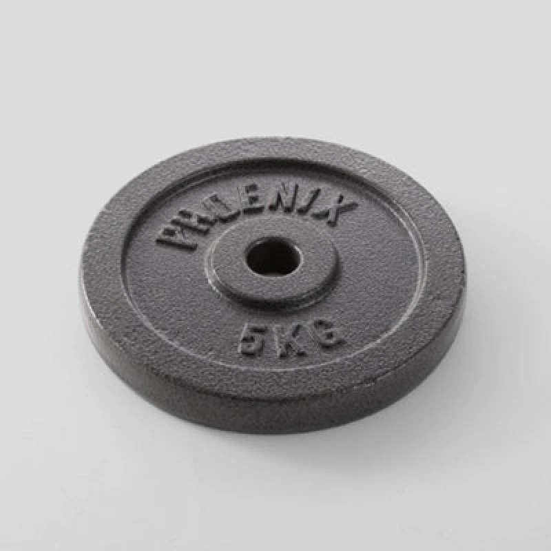 Image of Phoenix Fitness 5Kg Cast Iron Standard Plate 1" For Home Weightlifting