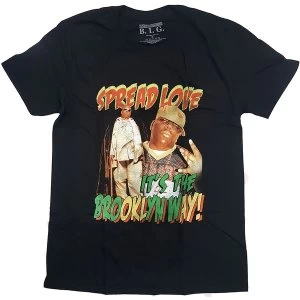 Image of Biggie Smalls - Spread The Love Unisex Large T-Shirt - Black