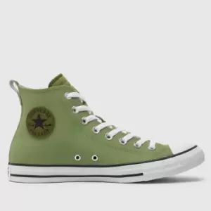 Converse All Star Hi Summer Tec Tuff Trainers In Khaki