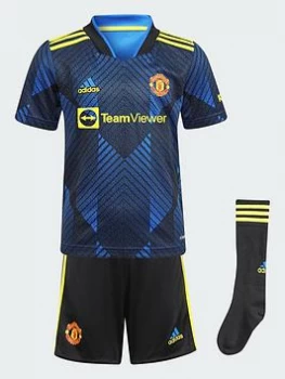 image of adidas Manchester United Infant 21/22 3rd Mini Kit - Navy, Size 4-5 Years