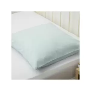 Image of Easycare Polycotton Percale 200 Thread Count Continental Pillow Case, Duck Egg - Belledorm