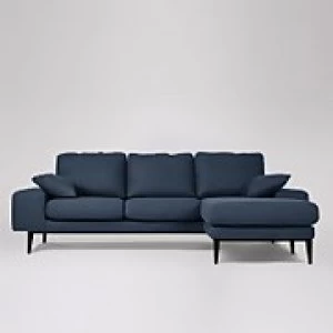 image of Swoon Tulum Smart Wool Corner Sofa - Right Hand Side - Corner Sofa - Indigo