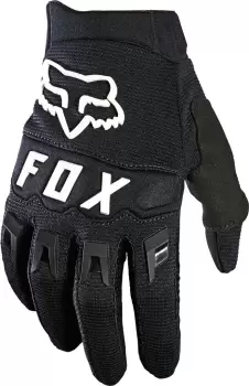 Image of FOX Dirtpaw Youth Motocross Gloves, black, Size L, black, Size L