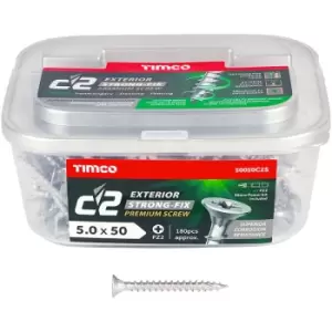 Timco C2 Exterior Countersunk Multi Purpose Screws - 5.0 x 50 (180 pack)