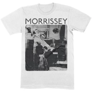 Image of Morrissey - Barber Shop Unisex Large T-Shirt - White