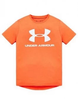 Image of Urban Armor Gear Boys Childrens Sportstyle Logo Short Sleeved T-Shirt - Red/Black, Size 13 Years, XL