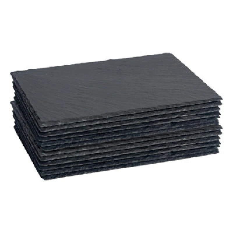 Image of Argon Tableware Rectangle Slate Placemats - 30Cm X 20Cm - Pack Of 12