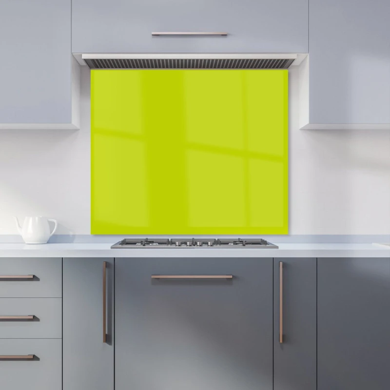 Image of Warren Reed - Designer Lime Kitchen Splashback in Green Size: 600mm x 750mm Green Unisex 600mm x 750mm