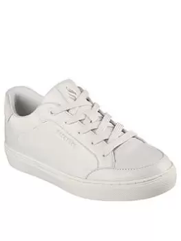 Image of Skechers Side Street Tonal Leather Trainers, White, Size 3, Women
