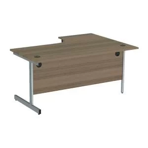 Jemini Radial Left Hand Cantilever Desk 1800x1200x730mm Dark