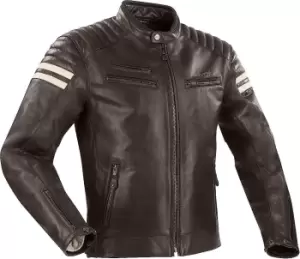 image of Segura Funky Motorcycle Leather Jacket, brown, Size 2XL, brown, Size 2XL