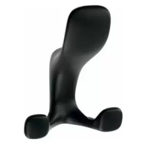 Image of GTV - Modern Hat Coat Hanger Hook Door Wall Bath Model Toledo 104mm - Colour Black - Pack of 10