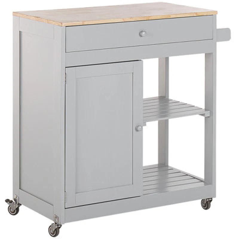 Image of Beliani Kitchen Trolley Trapani Grey