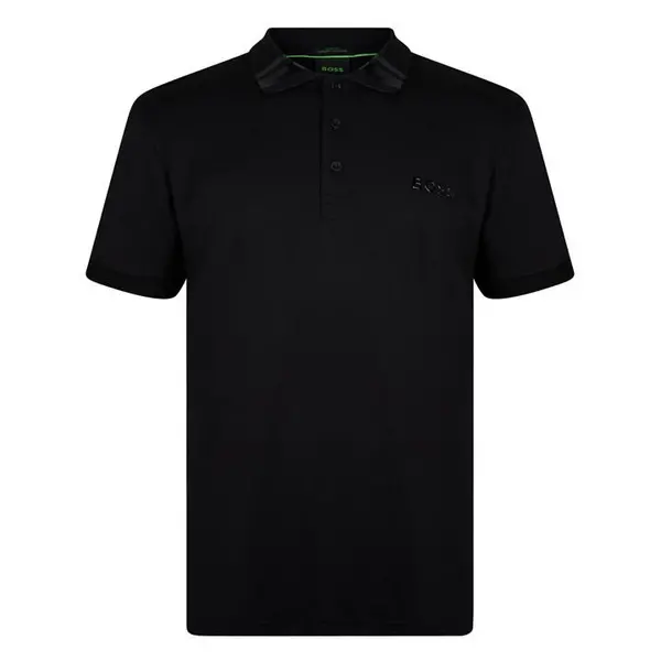 Image of Boss Paule Mirror Short Sleeve Polo - Black 2XL