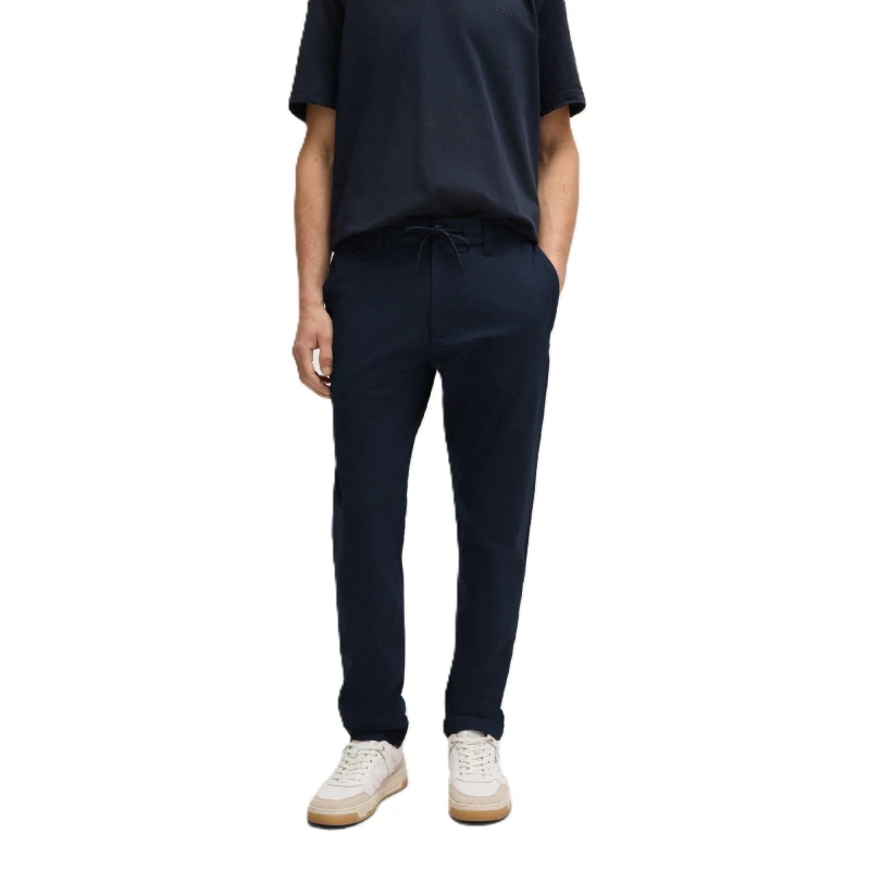 Image of Boss Mens Chino Straight Leg Trousers Dark Blue male 36