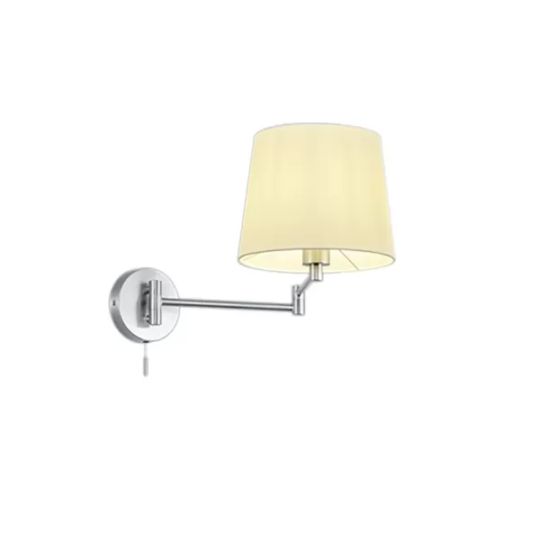 Image of Lyon Modern Wall Lamp with Shade Nickel Matt