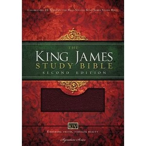 Image of KJV Study Bible, Large Print, Bonded Leather, Burgundy, Red Letter Edition Second Edition Leather / fine binding 2013