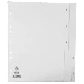 image of Value WX01352 A4 5-Part Numbered Dividers - White