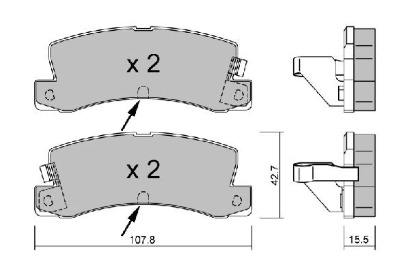Image of AISIN Brake pad set AISIN BPTO-2907