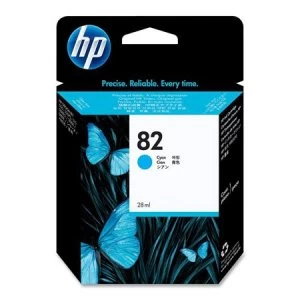 Image of HP 82 Cyan Ink Cartridge 28ml