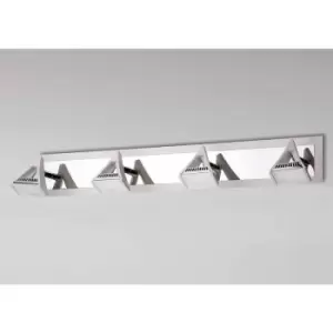Image of Spot Filippo 4 LED bulbs 20W 3000K, 1750lm, matt white/polished chrome
