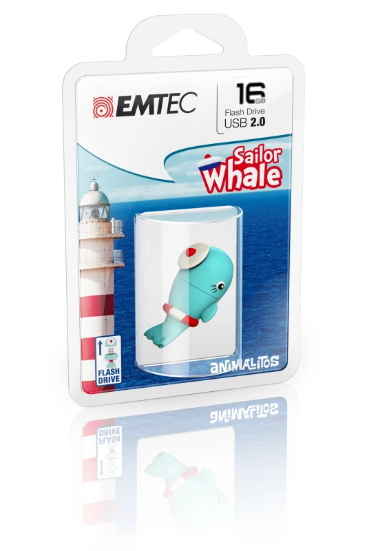 Image of Emtec Sailor Whale USB flash drive 16GB USB Type-A 2.0 Blue