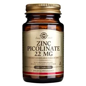 Image of Solgar Zinc Picolinate 22 mg Tablets 100 Tabs
