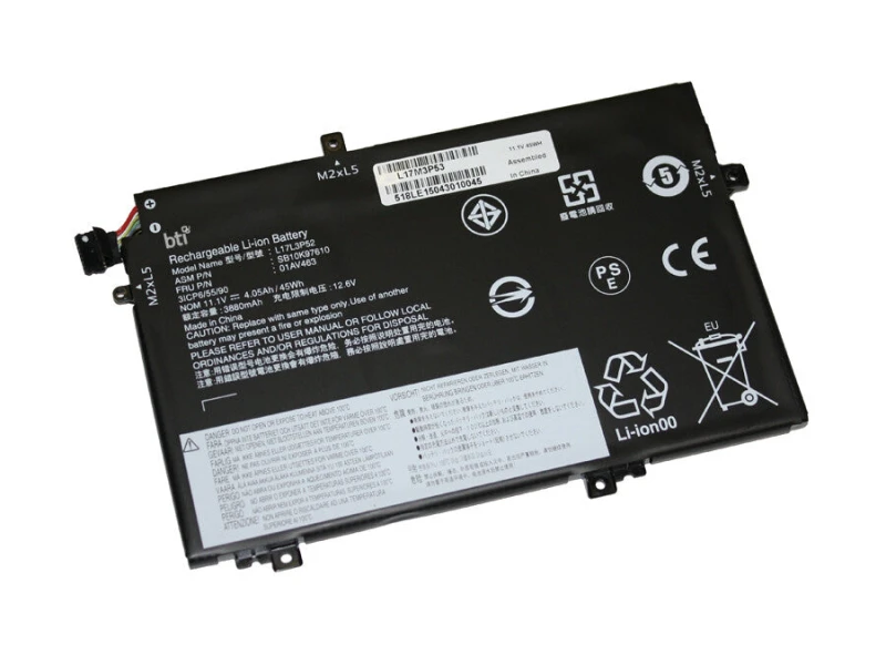 Image of BTI BTI SB10K97611 compatible 45Wh 3-cell battery for Lenovo ThinkPad L480 L490 L580 L590 L15 SB10K97611-BTI