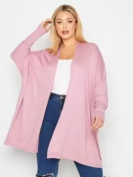 Image of Yours Batwing Sleeve Cardigan Pink, Size 18-20, Women