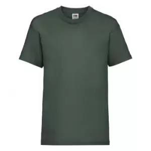 Image of Fruit Of The Loom Childrens/Kids Unisex Valueweight Short Sleeve T-Shirt (12-13) (Bottle Green)
