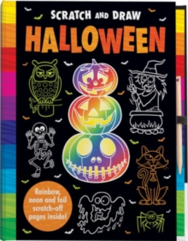 Image of Scratch and Draw Halloween - Scratch Art Activity Book Hardback