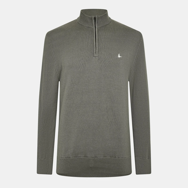 Image of Jack Wills Jack Funnel Neck Half Zip Jumper Men Slate male S
