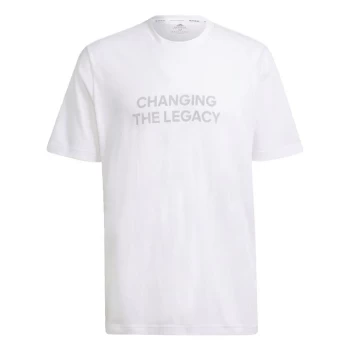 Image of adidas Short Sleeve Graphic T-Shirt Mens - White