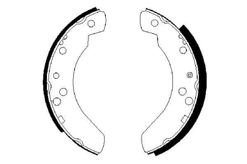Image of Brake Shoe Set Bosch 0 986 487 242