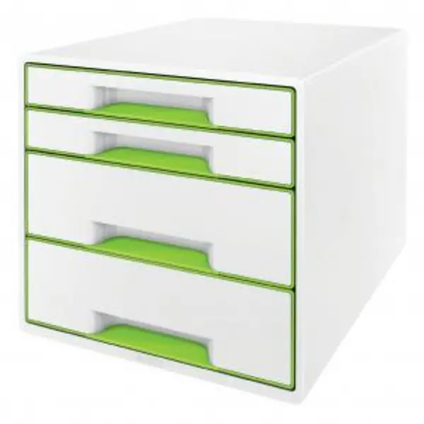 Leitz WOW CUBE Drawer Cabinet, 4 drawers 2 big and 2 small. A4 Maxi. acco52132054