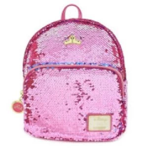 Image of Loungefly Disney Sleeping Beauty Reversible Sequin Mini Backpack