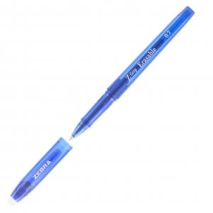 Zebra Z-Grip Erasable Gel Blue Ink 0.7mm PK2