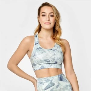 USA Pro Printed Bra Ladies - Grey/White